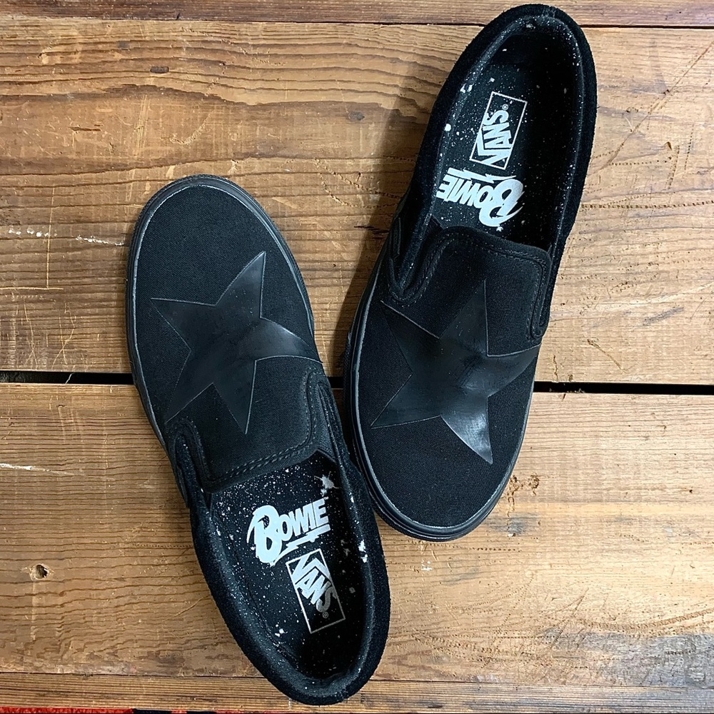 VANS Slip-on “David Bowie Black Star”all-black EUC